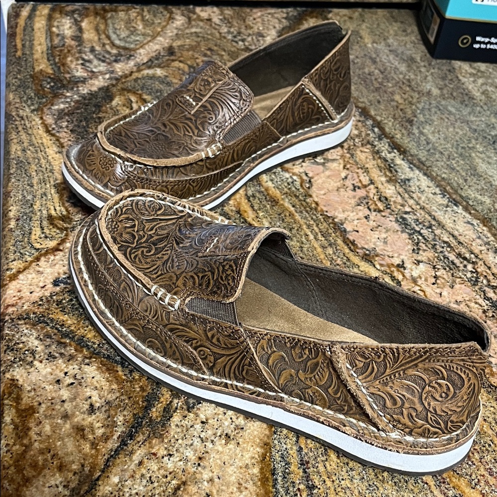 Ariat Embossed Slip-On Loafers